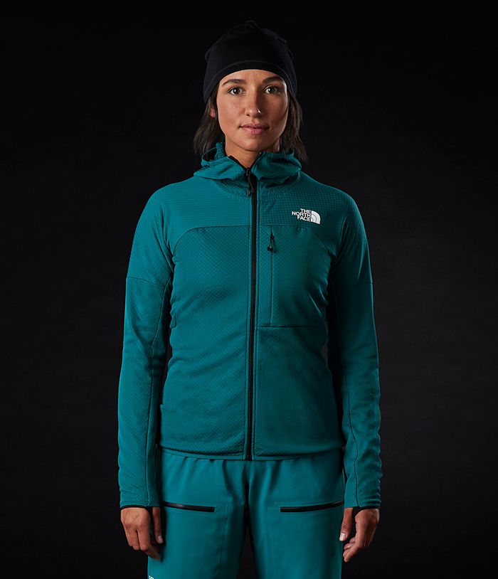 The North Face Womens Softshell Jacket Summit L2 FUTUREFLEECE™ Full Zip Hoodie 716OJZYHX - Green